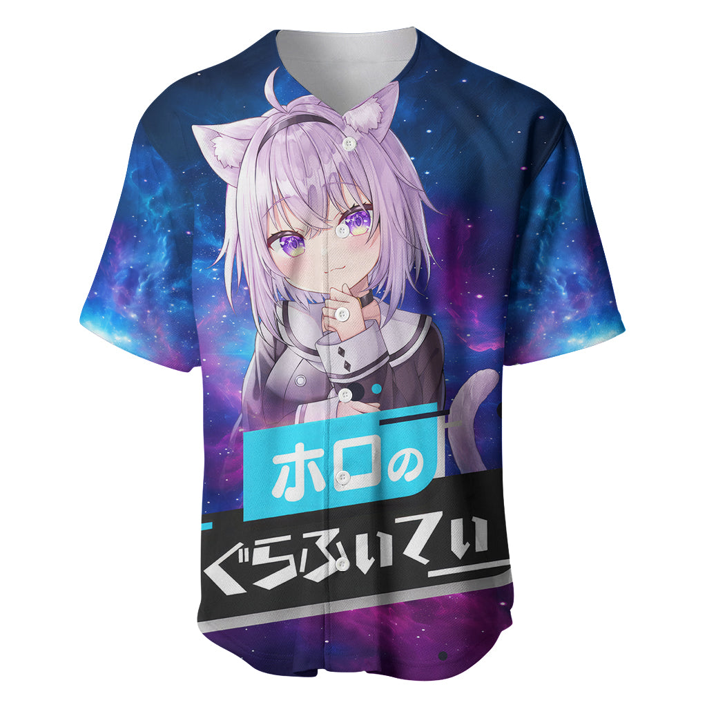 Nekomata Okayu Holo Live Baseball Jersey Galaxy Style