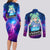 Uruha Rushia Holo Live Couples Matching Long Sleeve Bodycon Dress and Long Sleeve Button Shirt Galaxy Style