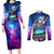 Hoshimachi Suisei Holo Live Couples Matching Long Sleeve Bodycon Dress and Long Sleeve Button Shirt Galaxy Style