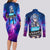 Hoshimachi Suisei Holo Live Couples Matching Long Sleeve Bodycon Dress and Long Sleeve Button Shirt Galaxy Style