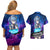 Hoshimachi Suisei Holo Live Couples Matching Off Shoulder Short Dress and Hawaiian Shirt Galaxy Style