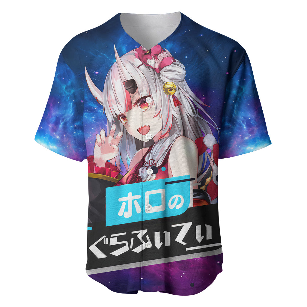 Nakiri Ayame Holo Live Baseball Jersey Galaxy Style