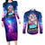 Nakiri Ayame Holo Live Couples Matching Long Sleeve Bodycon Dress and Long Sleeve Button Shirt Galaxy Style