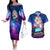 Nakiri Ayame Holo Live Couples Matching Off The Shoulder Long Sleeve Dress and Hawaiian Shirt Galaxy Style