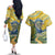 vincent-van-gogh-skull-couples-matching-off-the-shoulder-long-sleeve-dress-and-hawaiian-shirt