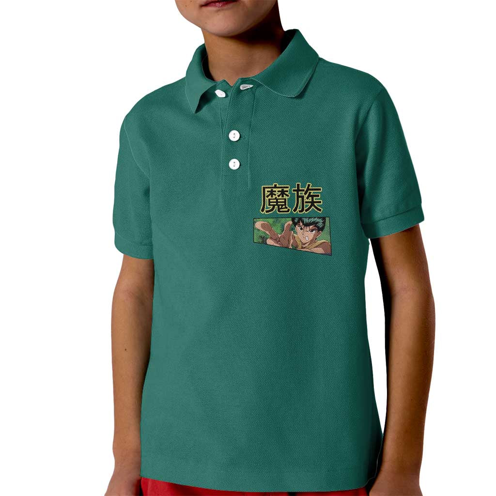 Yusuke Urameshi Yuyu Hakusho Kid Polo Shirt Anime Style