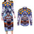 Trippy Ultra Instinct Goku Dragon Ball Z Couples Matching Long Sleeve Bodycon Dress and Long Sleeve Button Shirt Anime Trippy Style