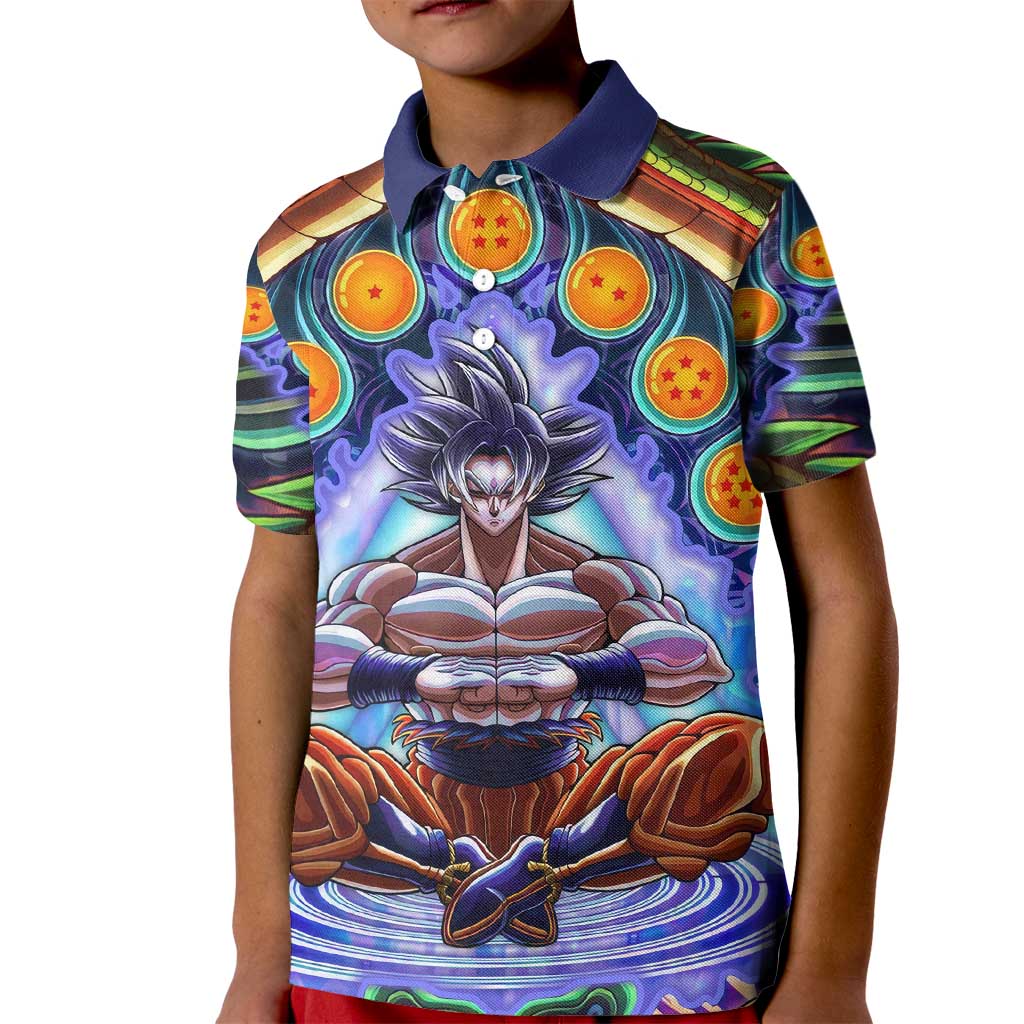 Trippy Ultra Instinct Goku Dragon Ball Z Kid Polo Shirt Anime Trippy Style