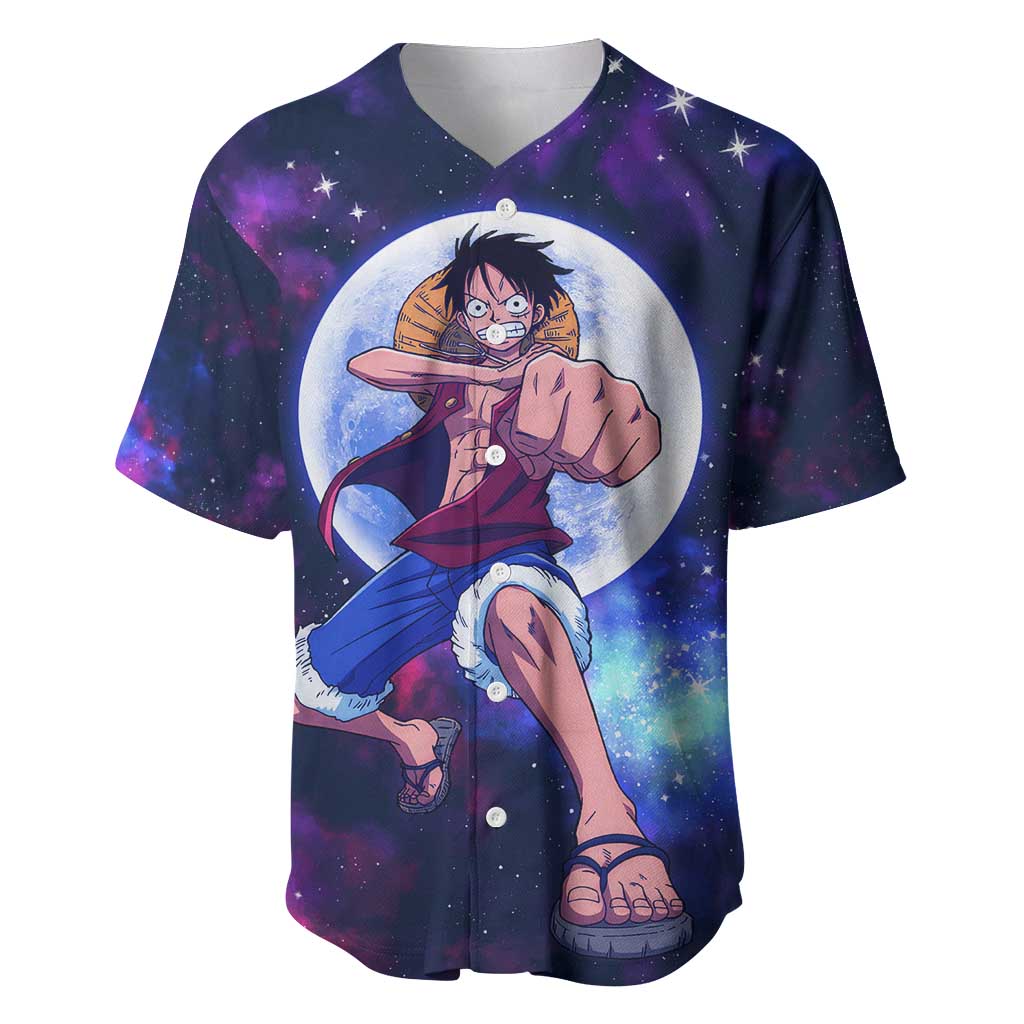 One Piece Lunar Ring Luffy Baseball Jersey Anime Style