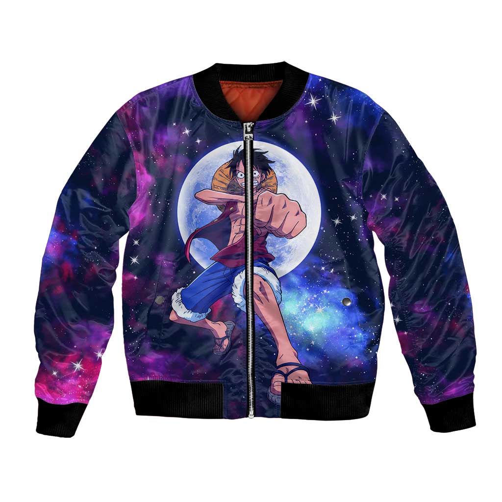 One Piece Lunar Ring Luffy Bomber Jacket Anime Style