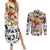 One Piece Blazing Force Luffy Couples Matching Summer Maxi Dress and Long Sleeve Button Shirt Anime Mix Manga Style