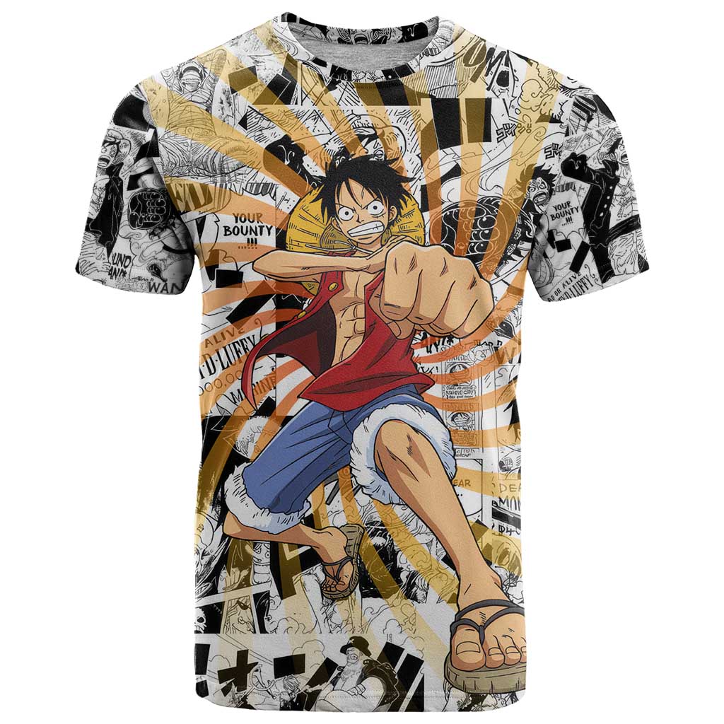 One Piece Blazing Force Luffy T Shirt Anime Mix Manga Style