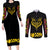 Trafalgar D. Law V2 One Piece Couples Matching Long Sleeve Bodycon Dress and Long Sleeve Button Shirt Anime Style