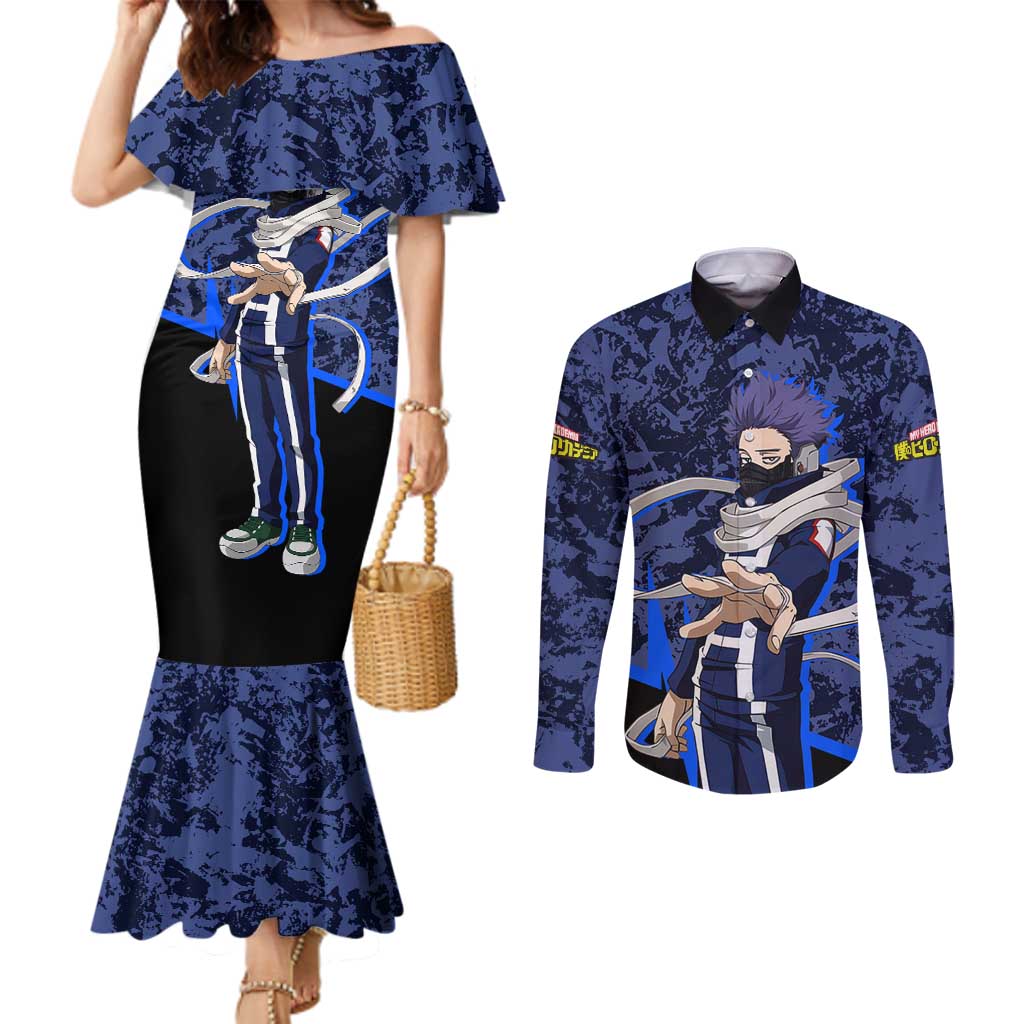 Hitoshi Shinso - My Hero Academia Couples Matching Mermaid Dress and Long Sleeve Button Shirt Anime Style