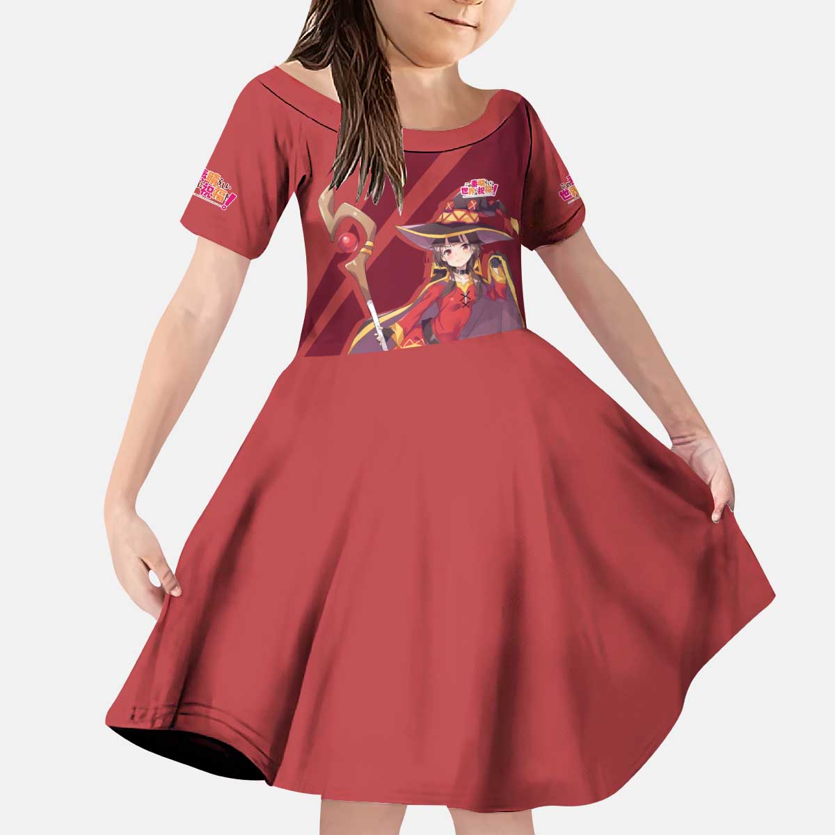 Megumin - KonoSuba Kid Short Sleeve Dress Anime Style TS04