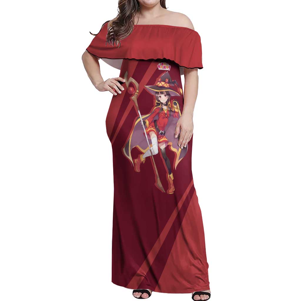 Megumin - KonoSuba Off Shoulder Maxi Dress Anime Style TS04