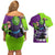 Piccolo - Dragon Ball Couples Matching Off Shoulder Short Dress and Hawaiian Shirt Anime Style