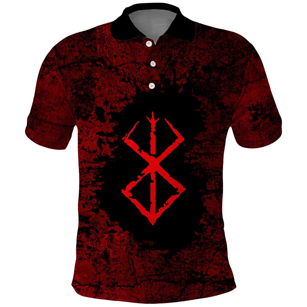 Guts - Berserk Polo Shirt Anime Mix Grunge Blood Style