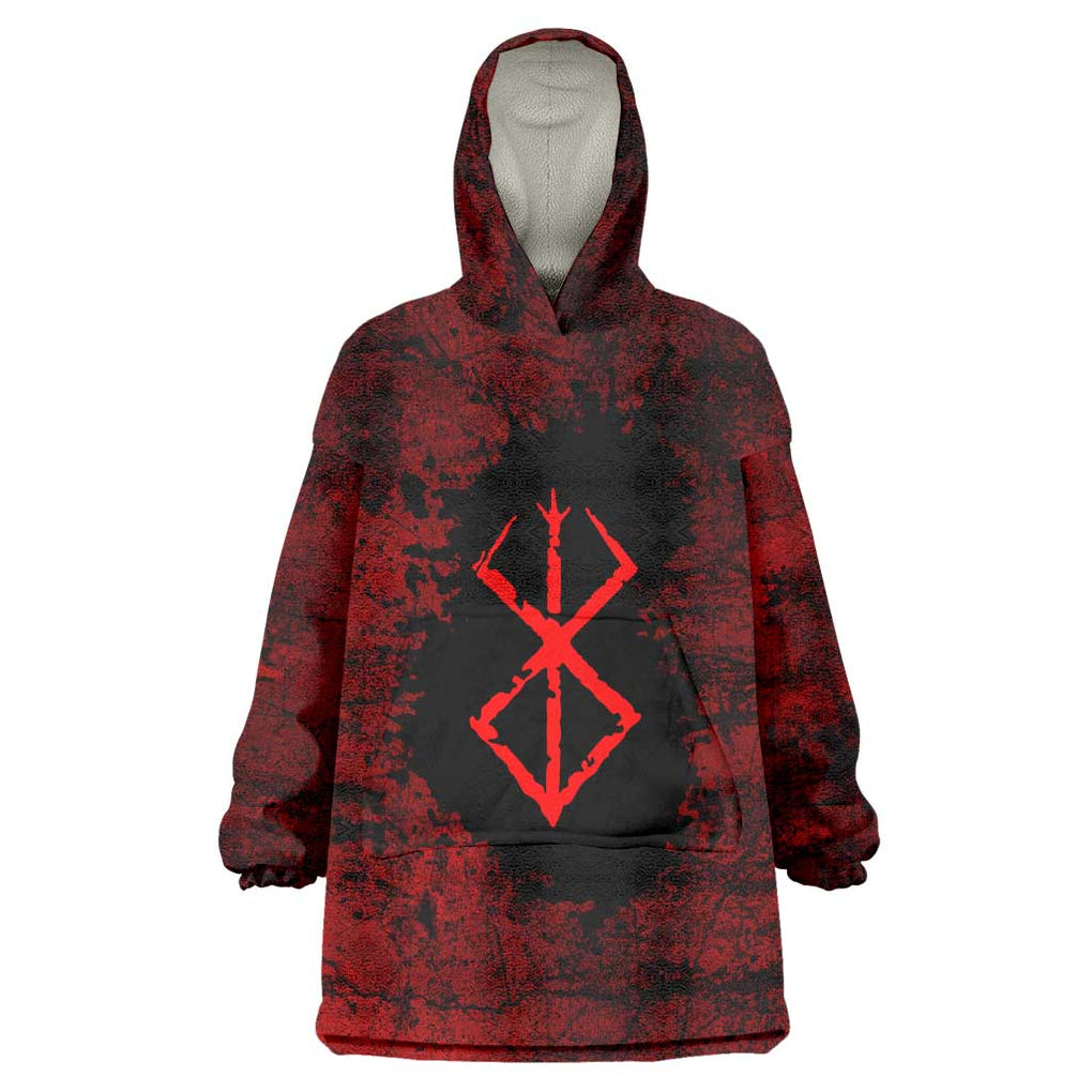 Guts - Berserk Wearable Blanket Hoodie Anime Mix Grunge Blood Style