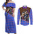 Jonathan Joestar - JoJo's Bizarre Adventure Couples Matching Off Shoulder Maxi Dress and Long Sleeve Button Shirt Anime Style