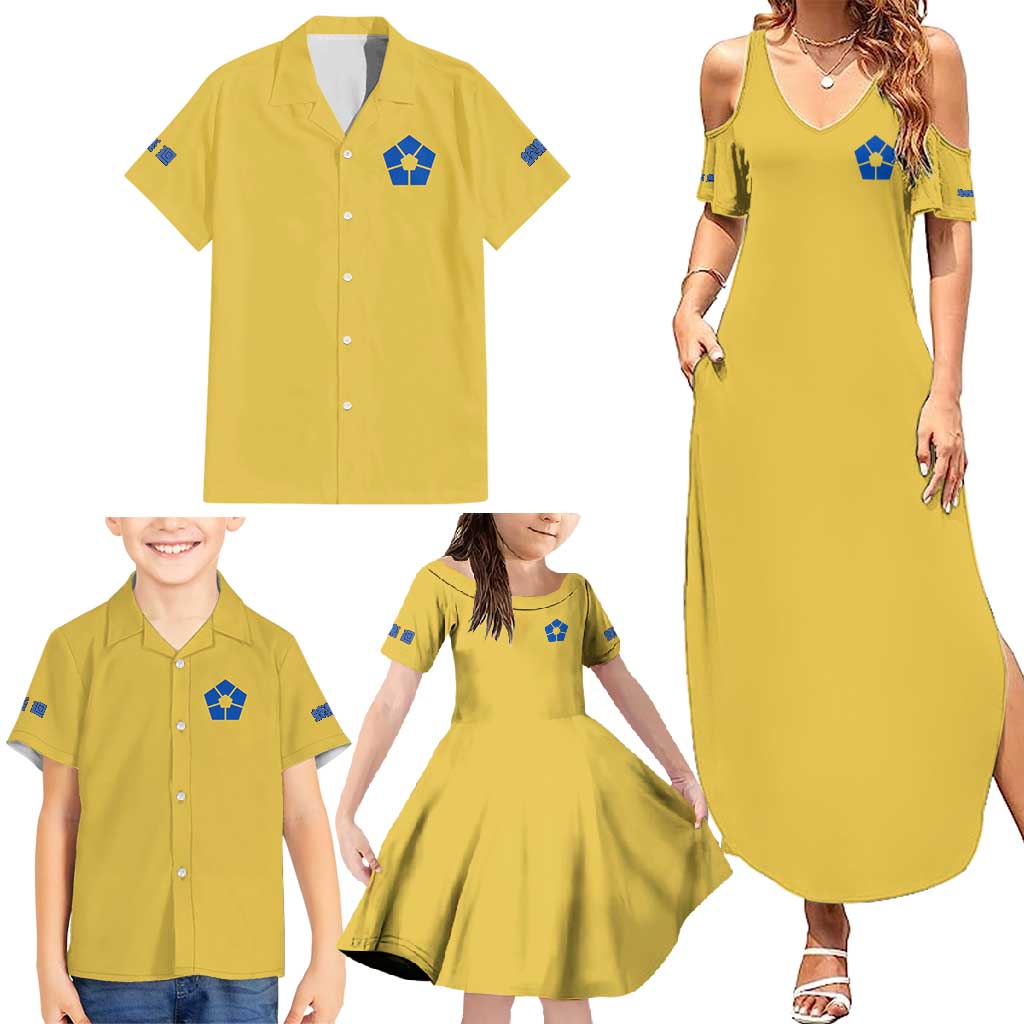 Meguru Bachira Blue Lock Family Matching Summer Maxi Dress and Hawaiian Shirt Japan Anime Style TS04