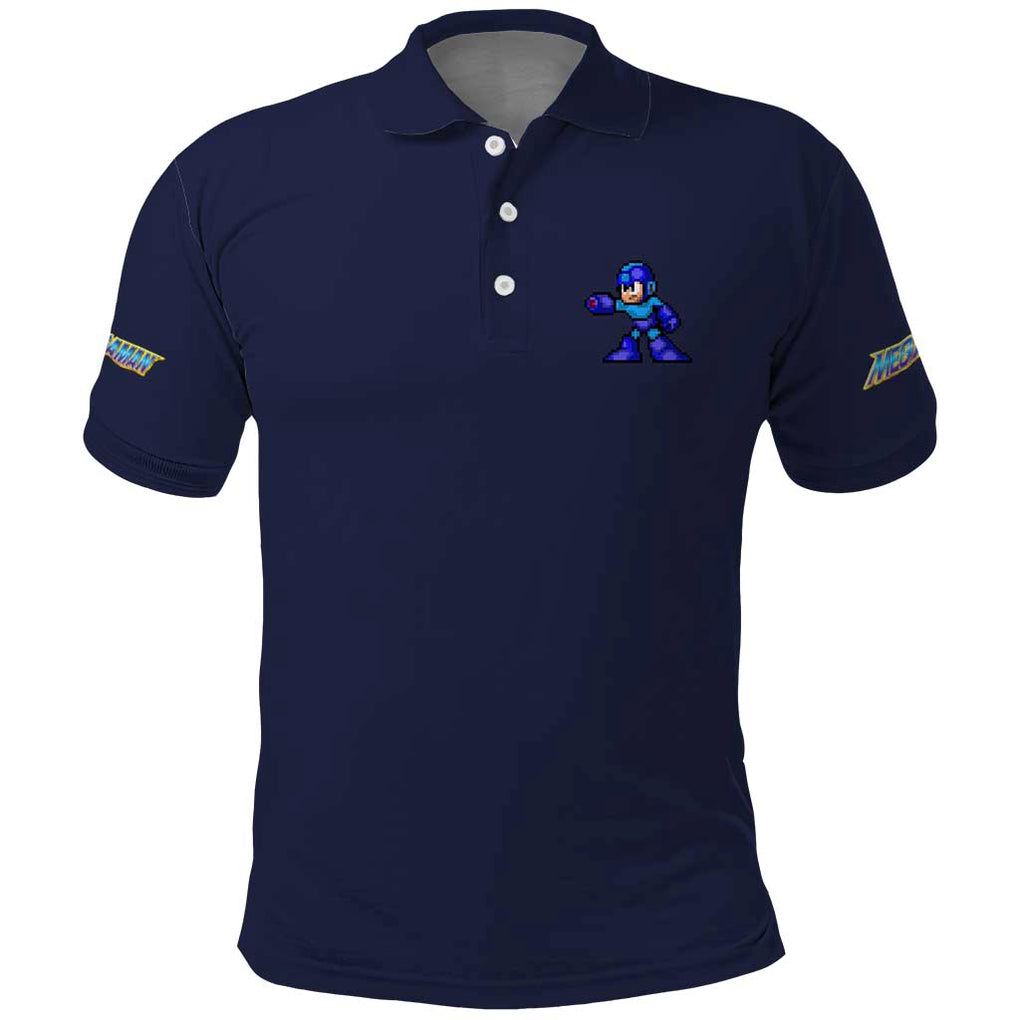 Mega Man Polo Shirt Anime Style