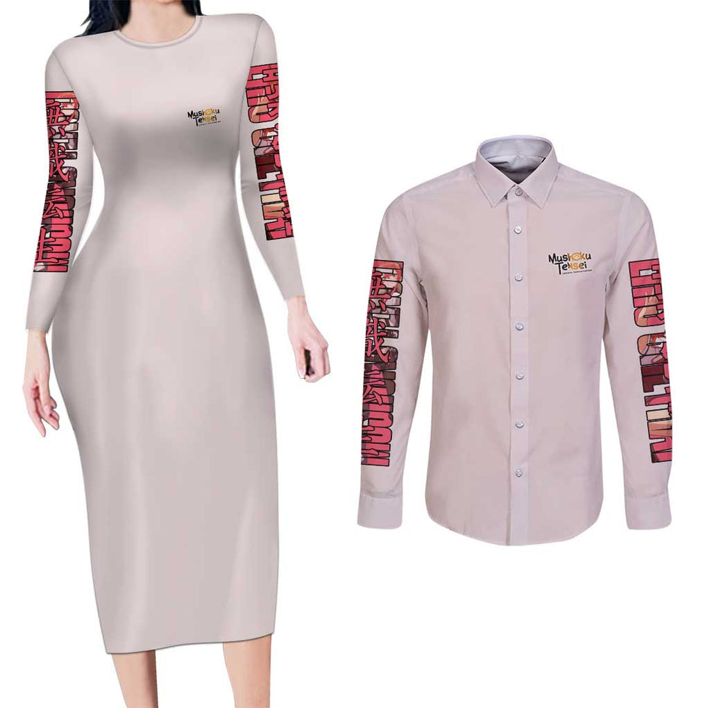 Eris Boreas Greyrat Mushoku Tensei Couples Matching Long Sleeve Bodycon Dress and Long Sleeve Button Shirt Anime Style