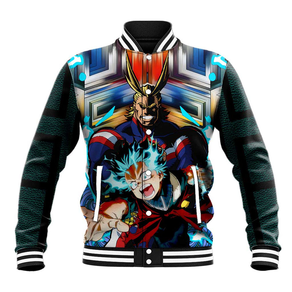 Trippy Deku x All Might My Hero Academia Baseball Jacket Trippy Style