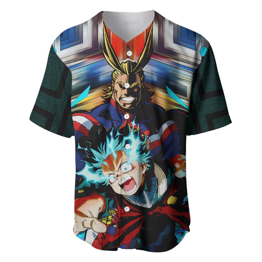 Trippy Deku x All Might My Hero Academia Baseball Jersey Trippy Style