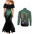 Roronoa Zoro Mix Manga - One Piece Couples Matching Mermaid Dress and Long Sleeve Button Shirt Anime Style