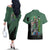 Roronoa Zoro Mix Manga - One Piece Couples Matching Off The Shoulder Long Sleeve Dress and Hawaiian Shirt Anime Style