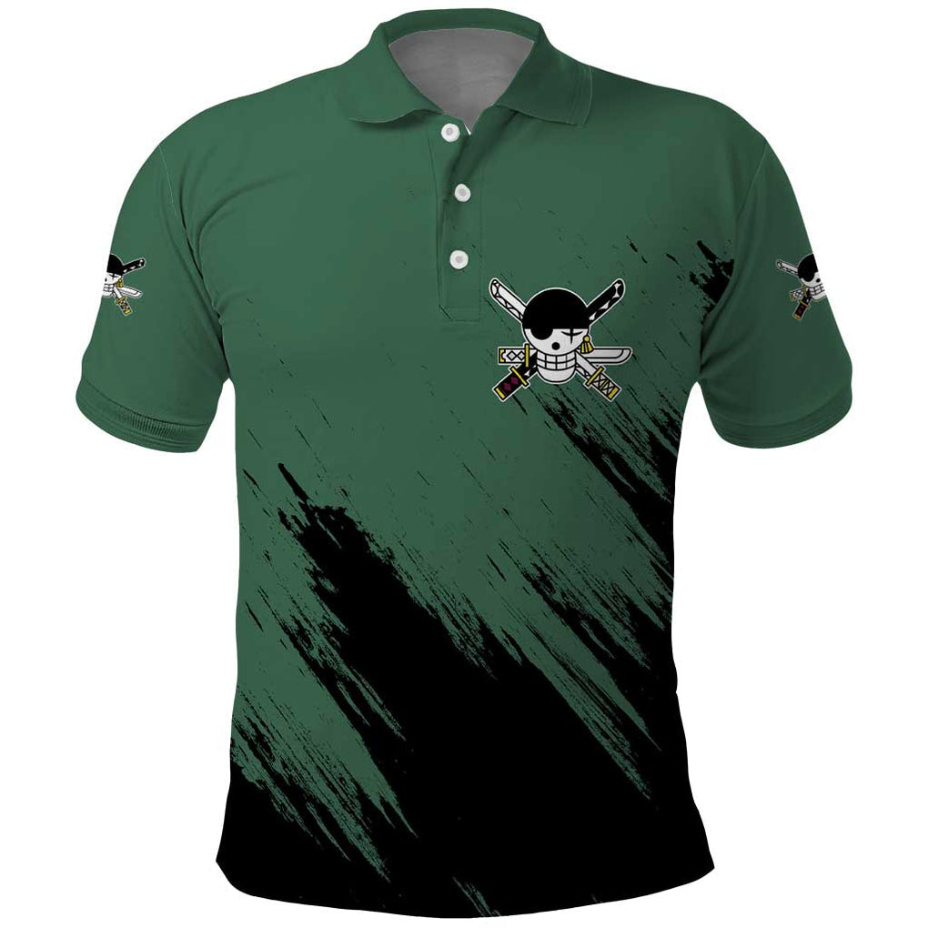 Roronoa Zoro Mix Manga - One Piece Polo Shirt Anime Style