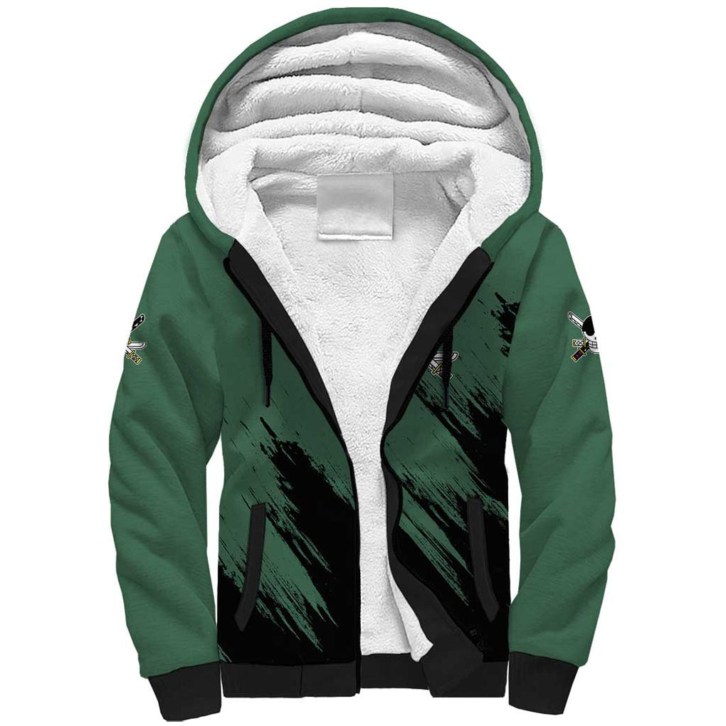 Roronoa Zoro Mix Manga - One Piece Sherpa Hoodie Anime Style