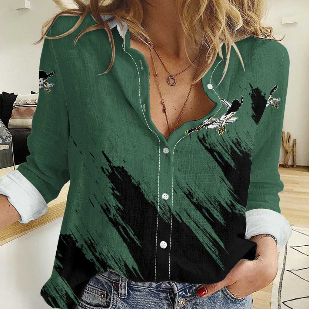 Roronoa Zoro Mix Manga - One Piece Women Casual Shirt Anime Style