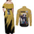 Sanji Mix Manga - One Piece Couples Matching Off Shoulder Maxi Dress and Long Sleeve Button Shirt Anime Style