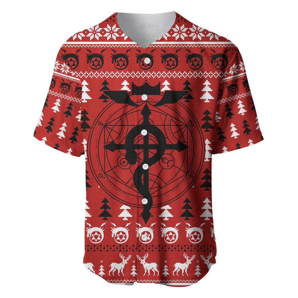 Fullmetal Alchemist - Fullmetal Alchemist Baseball Jersey Anime Mix Christmas Style