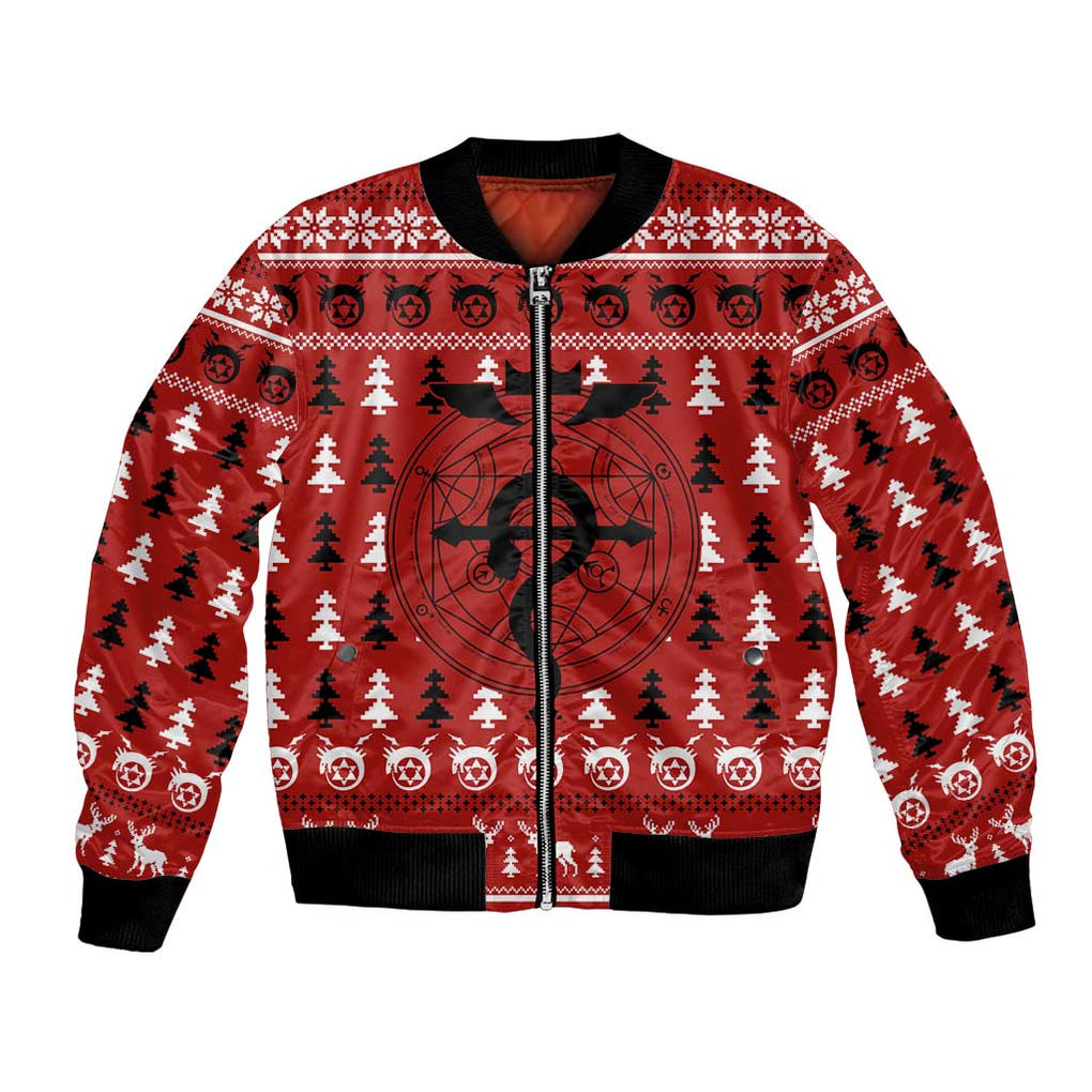 Fullmetal Alchemist - Fullmetal Alchemist Bomber Jacket Anime Mix Christmas Style