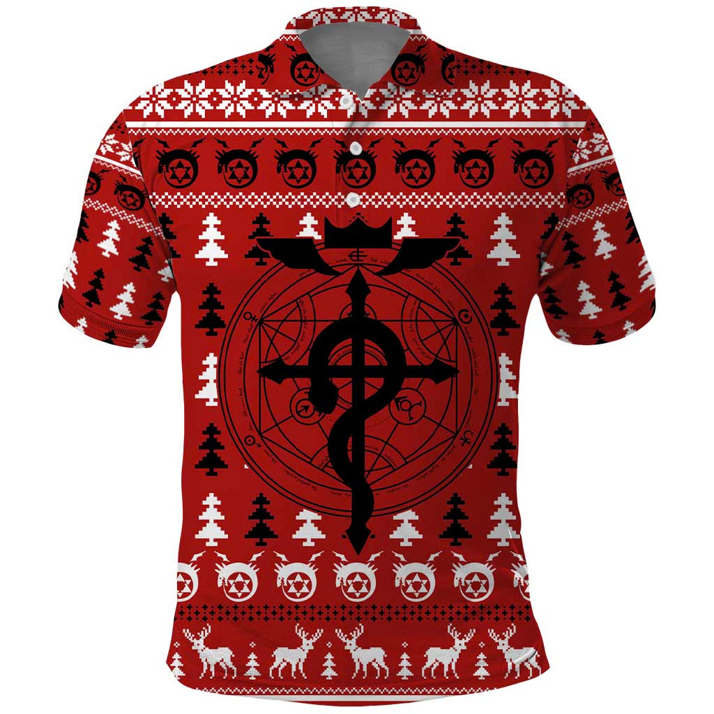 Fullmetal Alchemist - Fullmetal Alchemist Polo Shirt Anime Mix Christmas Style