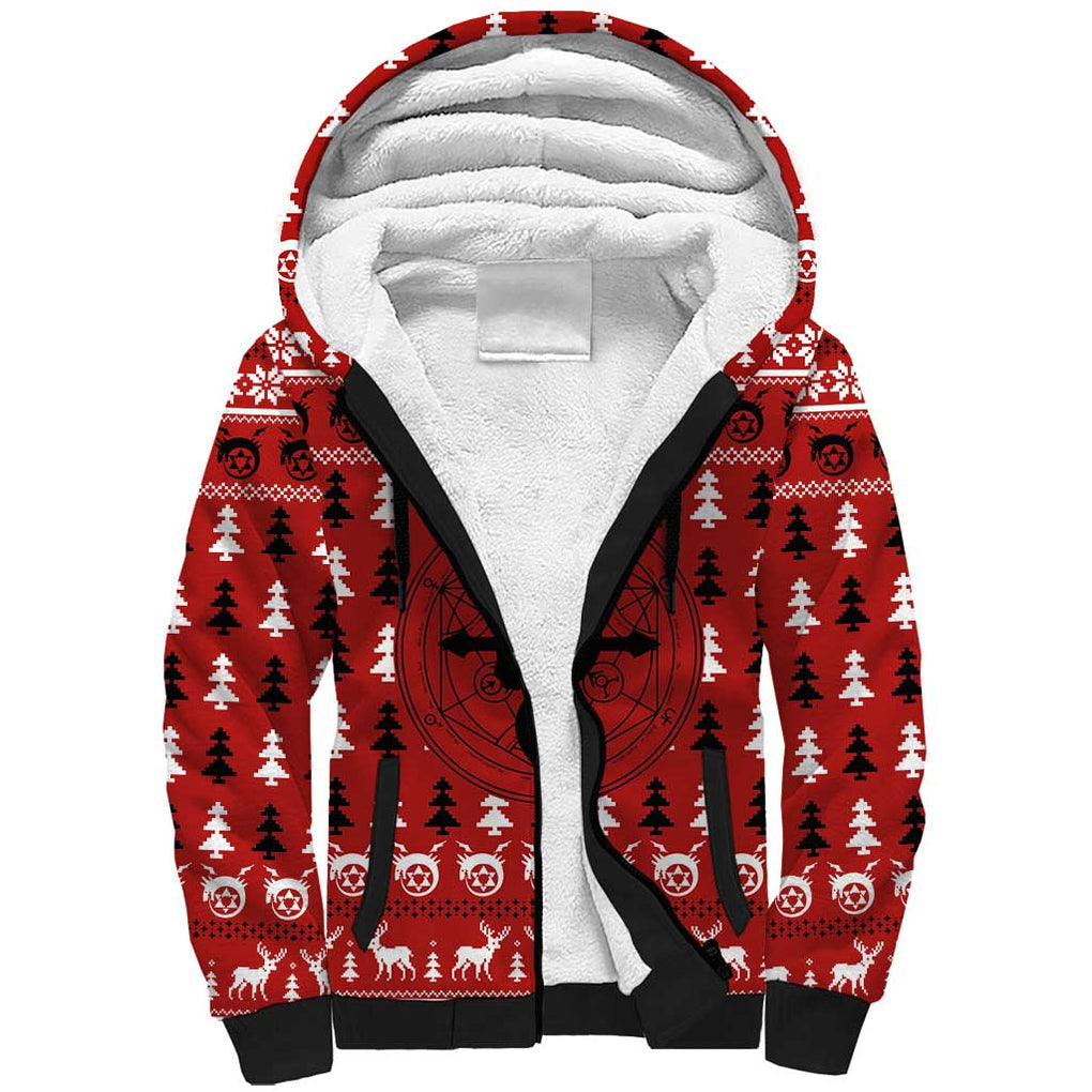 Fullmetal Alchemist - Fullmetal Alchemist Sherpa Hoodie Anime Mix Christmas Style