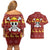 Luffy - One Piece Couples Matching Off Shoulder Short Dress and Hawaiian Shirt Anime Mix Christmas Style