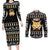 MSBY - MSBY Black Jackal Couples Matching Long Sleeve Bodycon Dress and Long Sleeve Button Shirt Anime Mix Christmas Style