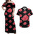 Akatsuki Uniform - Naruto Couples Matching Off Shoulder Maxi Dress and Hawaiian Shirt Anime Style