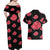 Akatsuki Uniform - Naruto Couples Matching Off Shoulder Maxi Dress and Hawaiian Shirt Anime Style