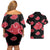 Akatsuki Uniform - Naruto Couples Matching Off Shoulder Short Dress and Hawaiian Shirt Anime Style