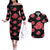 Akatsuki Uniform - Naruto Couples Matching Off The Shoulder Long Sleeve Dress and Hawaiian Shirt Anime Style