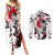 Usopp - Japan Style Anime Couples Matching Summer Maxi Dress and Long Sleeve Button Shirt