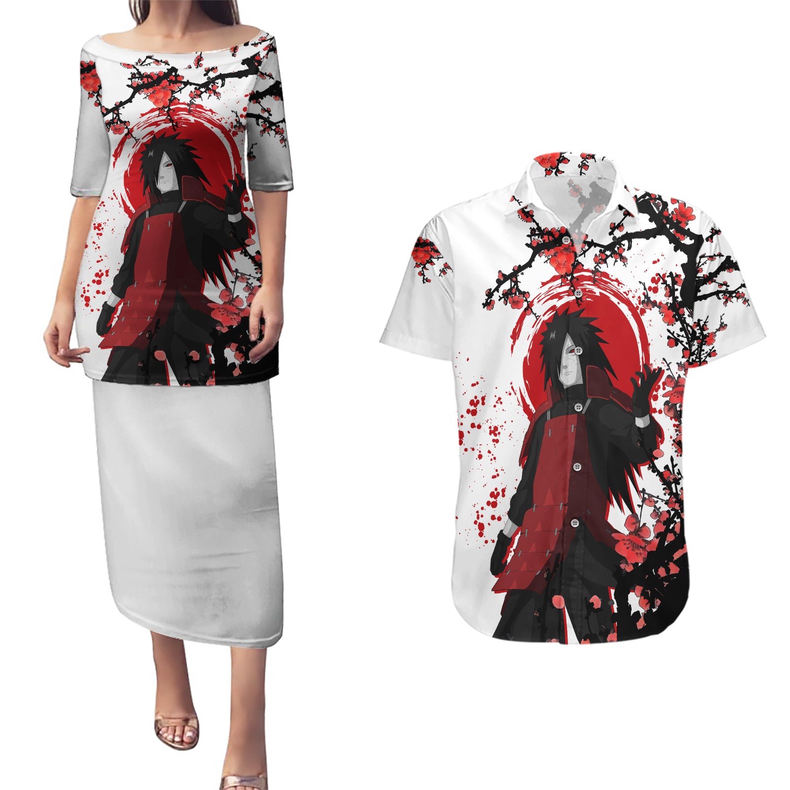 Uchiha Madara - Japan Style Couples Matching Puletasi and Hawaiian Shirt