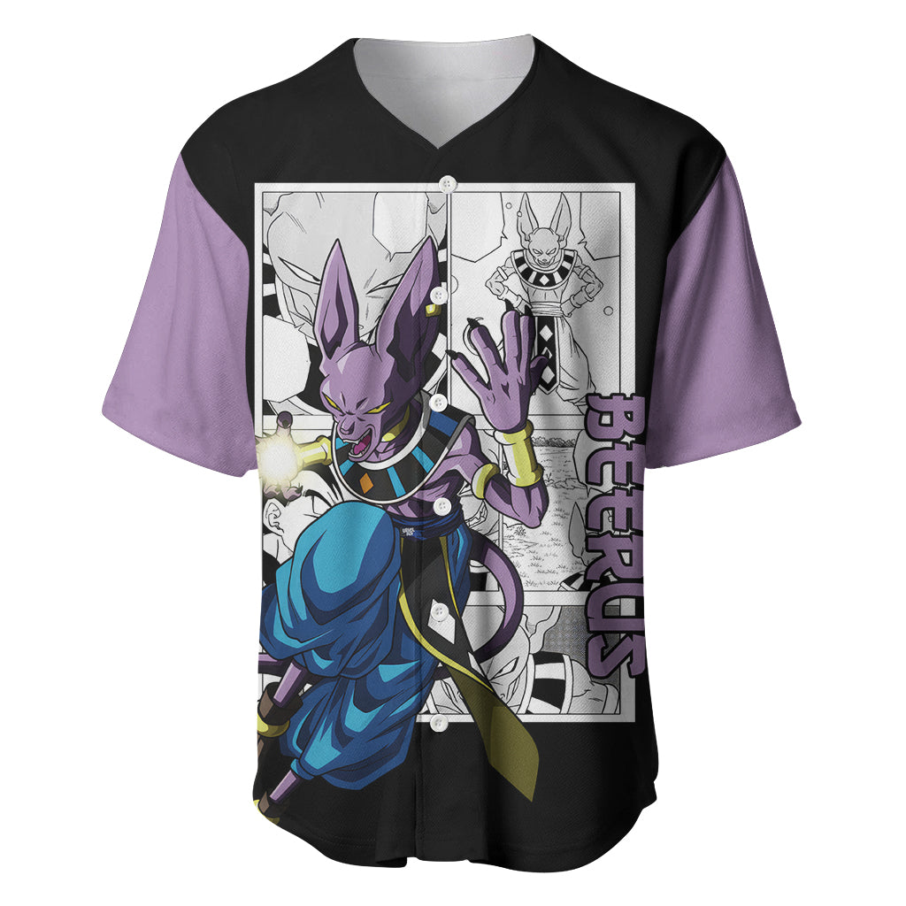 Beerus Baseball Jersey Dragon Ball Mix Anime Manga