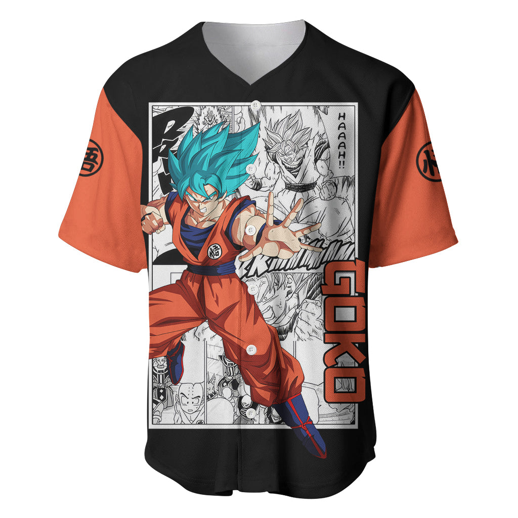 Goku Blue Baseball Jersey Dragon Ball Mix Anime Manga