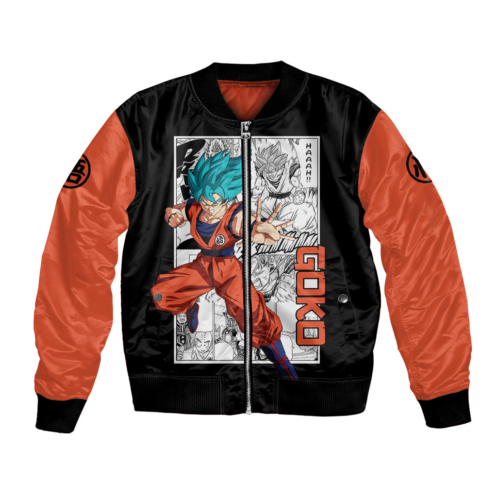 Goku Blue Bomber Jacket Dragon Ball Mix Anime Manga